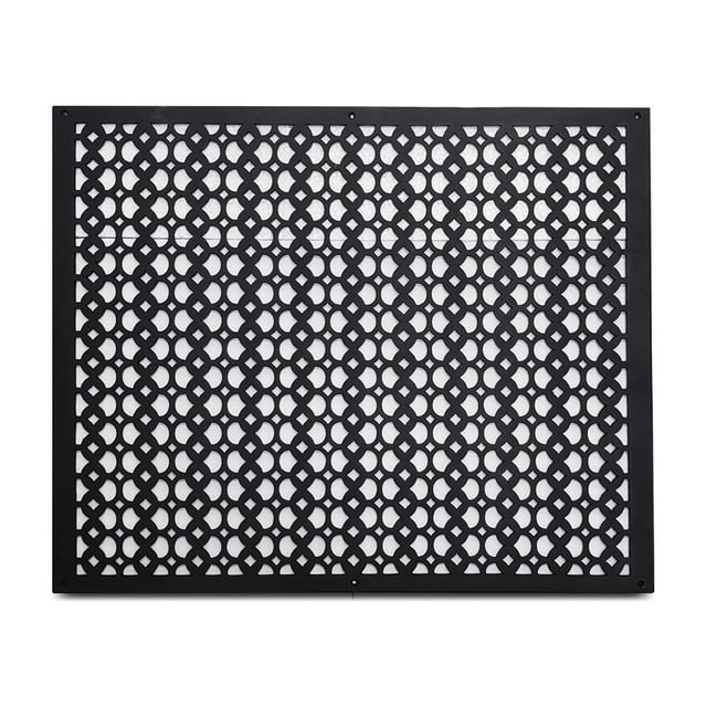 Air Return Grill 20″x24″ With Holes and Screws,Faceplate Size 22″x26-1/2″,Decorative HVAC Duct Cover, Cast Iron Powder Coated Repaintable Vent for Walls,Ceilings, Floors – Tudor Mushroom Design VR100