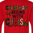 thumbnail image 4 of Inktastic Christmas Begins with Christ Religious Holiday Long Sleeve Youth T-Shirt, 4 of 5