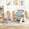 thumbnail image 4 of Costway 6-in-1 Multi-activity Children Table & Chair Set with Pen Slot, Storage Baskets Gray, 4 of 10