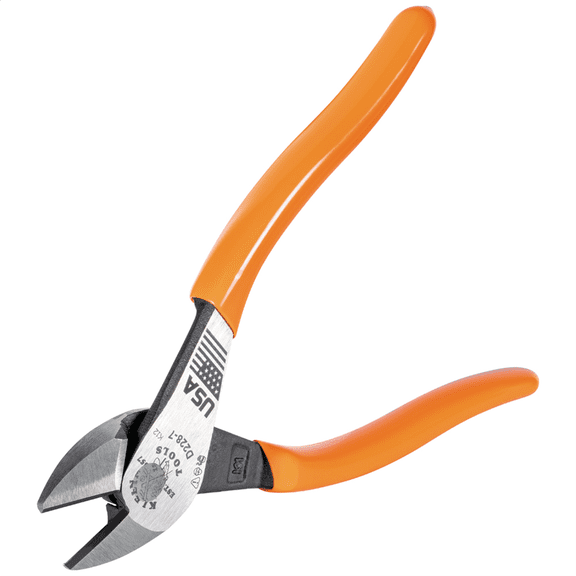 Klein Tools Diag-Cutting Pliers Hi-Leverage Curved Handles 7"