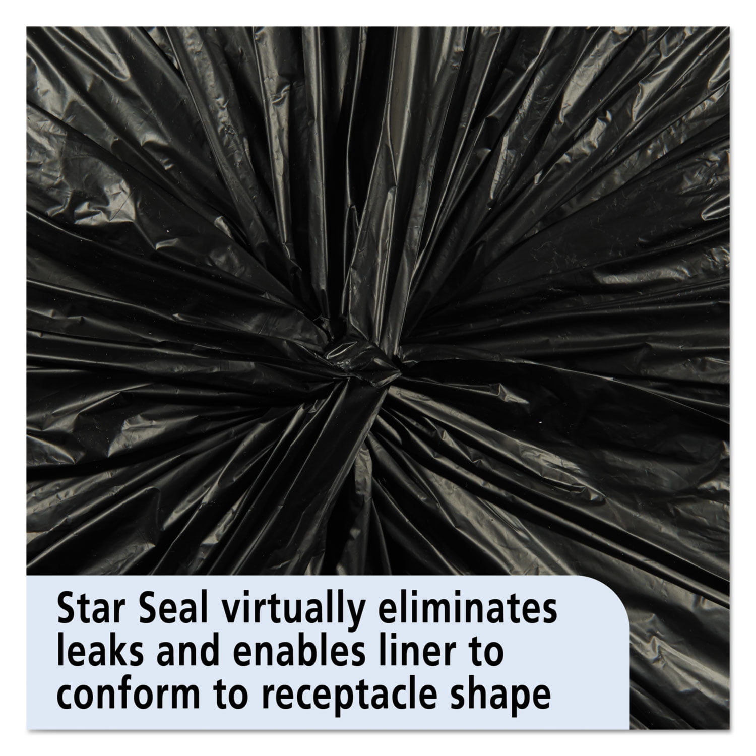 Stout by Envision Total Recycled Content Plastic Trash Bags, 60 gal, 1.5 mil, 38" x 60", Black/Brown, 100/Carton