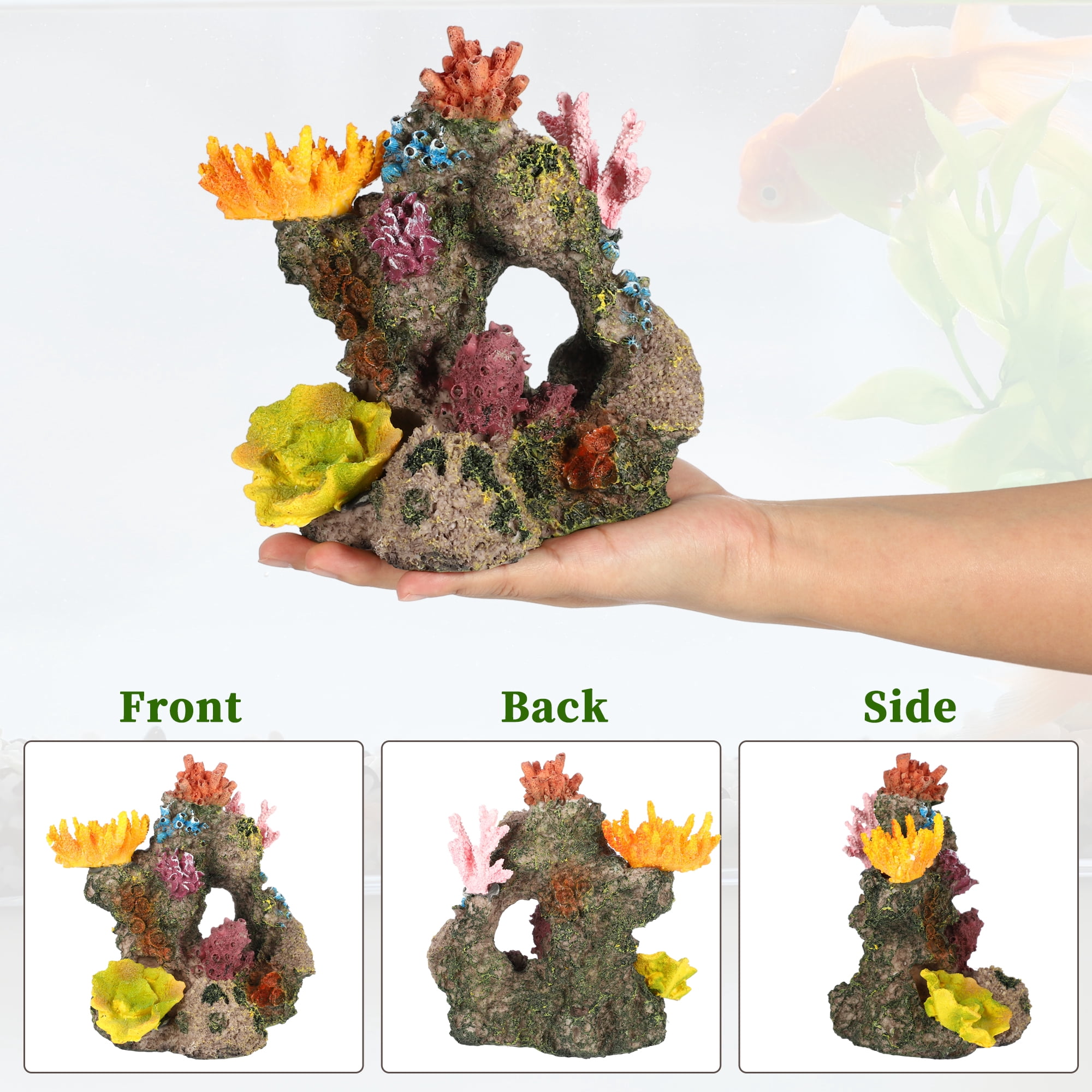Unique Bargains Aquarium Coral Reef Decor Artificial Coral Reef Decor for Fish Tank 6.10"x4.53"x6.38" Assorted Color