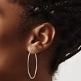 thumbnail image 3 of 14k White Gold Endless Tube Hoop Earrings Round, 3 of 8