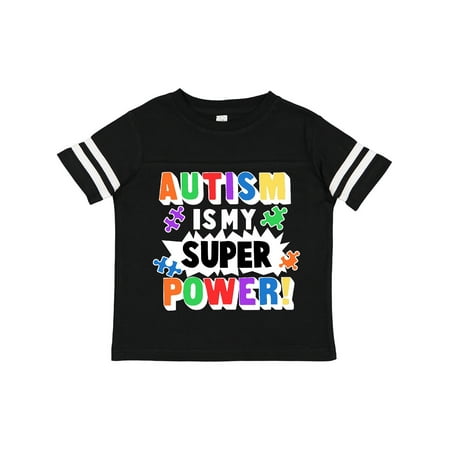 

Inktastic Autism is My Super Power with Puzzle Pieces Gift Toddler Boy or Toddler Girl T-Shirt