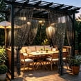 thumbnail image 7 of Beaded Fringe String Curtain Sparkling Hanging Window Divider Drape for Patio Gazebo Backdrop Indoor Outdoor Wall Decor, 7 of 7