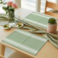 thumbnail image 3 of Sage Green Striped Placemats Set of 4 Stripes Place Mats Table Mats Kitchen Dining Home Outdoor Party Table Decoration, 3 of 9