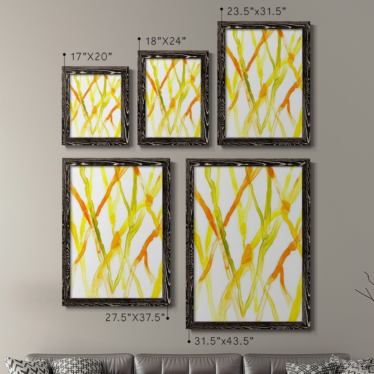 Runnel III - Premium Framed Canvas 2 Piece Set - Ready to Hang