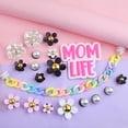 thumbnail image 4 of 19pcs Cute Flower Pearl Chain Charms for Bogg Bag, Momlife Insert Charm Decorations Must Have Accessories for Women Rubber Totes Beach Bags Handbags, 4 of 8