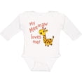 thumbnail image 3 of Inktastic My Meemaw Loves Me- Cute Giraffe Boys or Girls Long Sleeve Baby Bodysuit, 3 of 5