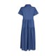 thumbnail image 4 of Vestido Largo De Mezclilla Blusas de mujer Vestido largo Estilo boho Traje de vacaciones de manga corta con un solo pecho Kuymtek Azul Marino Xxl para Mujer, 4 of 9