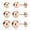 Rose Gold, variant on Rose Gold over 925 Silver High Polish Smooth Round Ball Stud Earring 3-Size Set - 6mm, 7mm, 8mm