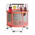thumbnail image 3 of Kids Trampoline for Toddlers & Babies | 440lbs Heavy Duty with Enclosure Net | Adjustable Trampoline + Basketball Hoop + Swing + Sandbag + Ocean Balls | Indoor & Outdoor Use for Toddlers (Ages 1-5), 3 of 8