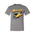 thumbnail image 2 of Wild Bobby, Ford Yellow Mustang Horsepower Cars and Trucks Men Graphic Tee, Heather Grey, Medium, 2 of 6