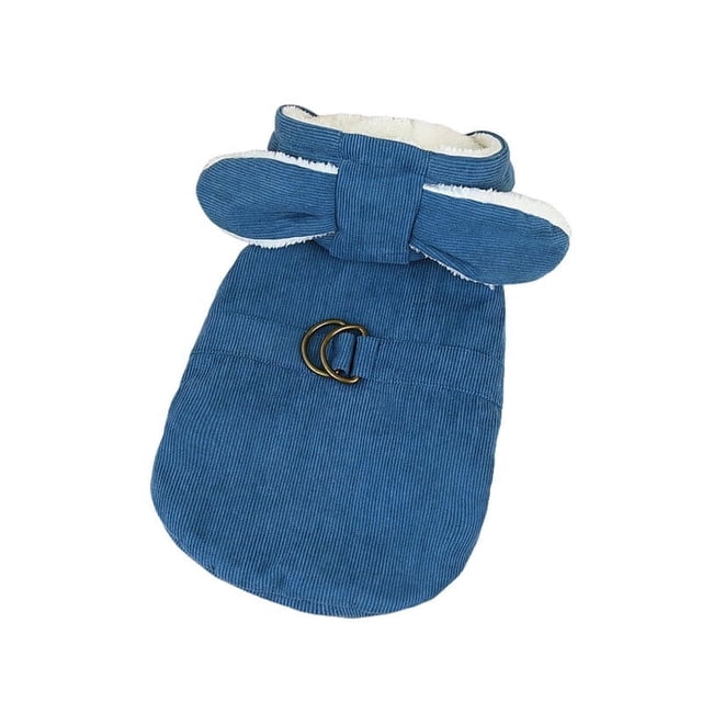 Pet Cotton Coat Button Closure Soft Comfortable Winter Dogs Cats Hooded Jacket for Outdoor Home Travel