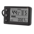 thumbnail image 2 of Electric Bike Display Meter Control Panel, Clear Electric Bicycle LCD Display Meter Backlight With Waterproof Plug For 22.2mm Handlebars, 2 of 8