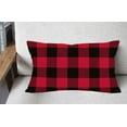 thumbnail image 2 of Red Black Buffalo Check Plaids Pillow Covers 12x20 Inch Merry Christmas Farmhouse Decorations Throw Pillow Cases Double Sided Super Soft Square Cushion Cover for Home Car Bed Sofa Couch, 2 of 5