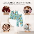 thumbnail image 7 of Honeii World Travel1 print Women's Pajama Sets Long Sleeve Button Down Sleepwear Nightwear Soft Pjs Lounge Sets-XX-Large, 7 of 7
