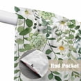 thumbnail image 4 of Swag Valance Curtains for Windows, Sage Green Eucalyptus Leaves Light Filtering Kitchen Curtains, Summer Weeping Floral Botanical Window Treatment Valances for Living Room, 36x36 - 2 PCS, 4 of 9