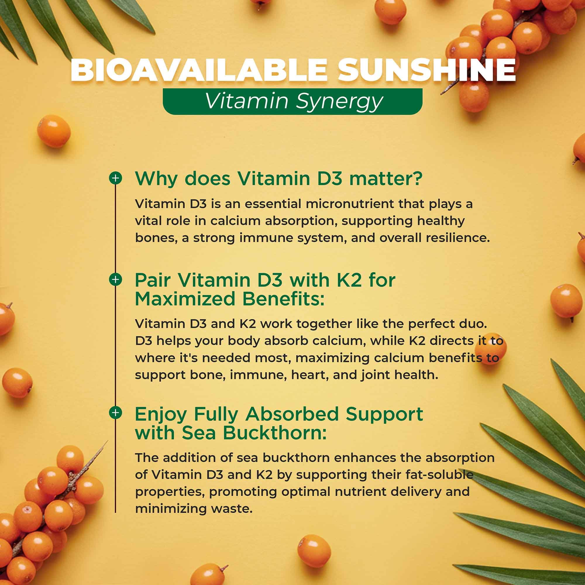 MoxyVites Vitamin D3 5000 IU K2 MK7 Omega-7, Bone and Immune Support, Vegan, Gluten-Free, 60 Count