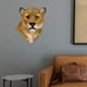 thumbnail image 2 of Cabeza de animal Montaje en pared León Tigre Estatua Busto Hecho Casa de Resina decorativa Animales Estatuilla 20x10x23cm, 2 of 9