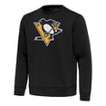 thumbnail image 2 of Men's Antigua Black Pittsburgh Penguins Relevant Lightweight Pullover Sweatshirt, 2 of 3