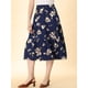 thumbnail image 2 of Falda midi floral Allegra K con Bolsillos vintage elegantes capas Cintura elástica mujer Cian tibetano S, 2 of 6