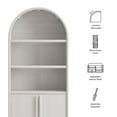 thumbnail image 2 of Bellamy Tall Arched Display Cabinet Bookcase in Ash, 2 of 9