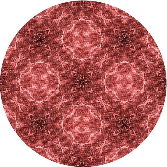 Ahgly Company Indoor Round Patterned Love Red Area Rugs, 8' Round