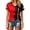 a-Black, variant on Women’s Spain Flag Inspired Soccer V-Neck Short Sleeve T-Shirt