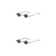 thumbnail image 3 of Guardurnaity Gafas de sol con montura de metal, resistentes y duraderas, para exteriores, punk, gafas de sol, gafas de sol, todo negro todo negro 2Conjunto, 3 of 6