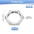 thumbnail image 3 of Uxcell Lot de 3 Raccord Hexagonal en Fonte, Filetage Femelle G1-1/2 Acier Inoxydable, 3 of 6