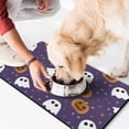 thumbnail image 2 of Happy Halloween Pumpkin Pet Food Mat Absorbent No-Slip 17x30 Inch Cat Food Mat Evil Pumpkin Ghost Dog Feeding Mat EcoFriendly Durable Pet Placemat, 2 of 7
