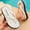 White, variant on Women's Polka Dot Classic Flip Flops, Open Toe Lightweight Comfort Casual Beach Summer Outdoor Slides Blue 36