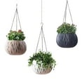 thumbnail image 6 of CSCHome Durable Hanging Planters for Indoor Plants with Drainage and Chain Simulated Rattan Plant Pots for Garden Home Balcony, 6 of 6