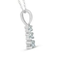thumbnail image 2 of Pompeii 1/4 cttw Three Stone 3 Diamond White Gold Pendant Necklace (G/H,I2), 2 of 4