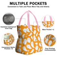 thumbnail image 3 of Kawaii Halloween Ghosts Pattern Drawstring Lunch Bag Women - Drawstring Lunch Bag Insulated for Work Office - Stain-Resistant Large Lunchbags for Women with Multi-Pockets, 3 of 6