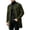 #H-Army Green, variant on TRUNZI Men's Button Down Fleece Coats Long Sleeves Open Front Crewneck Casual Warm Fall Winter Jackets with Side Pockets,Black,Size 3XL