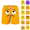 thumbnail image 2 of Swim Trunks Men 7 Inch Inseam Cute Print Drawstring Beach Surfing Swimming Board Shorts with Pockets, 2 of 6