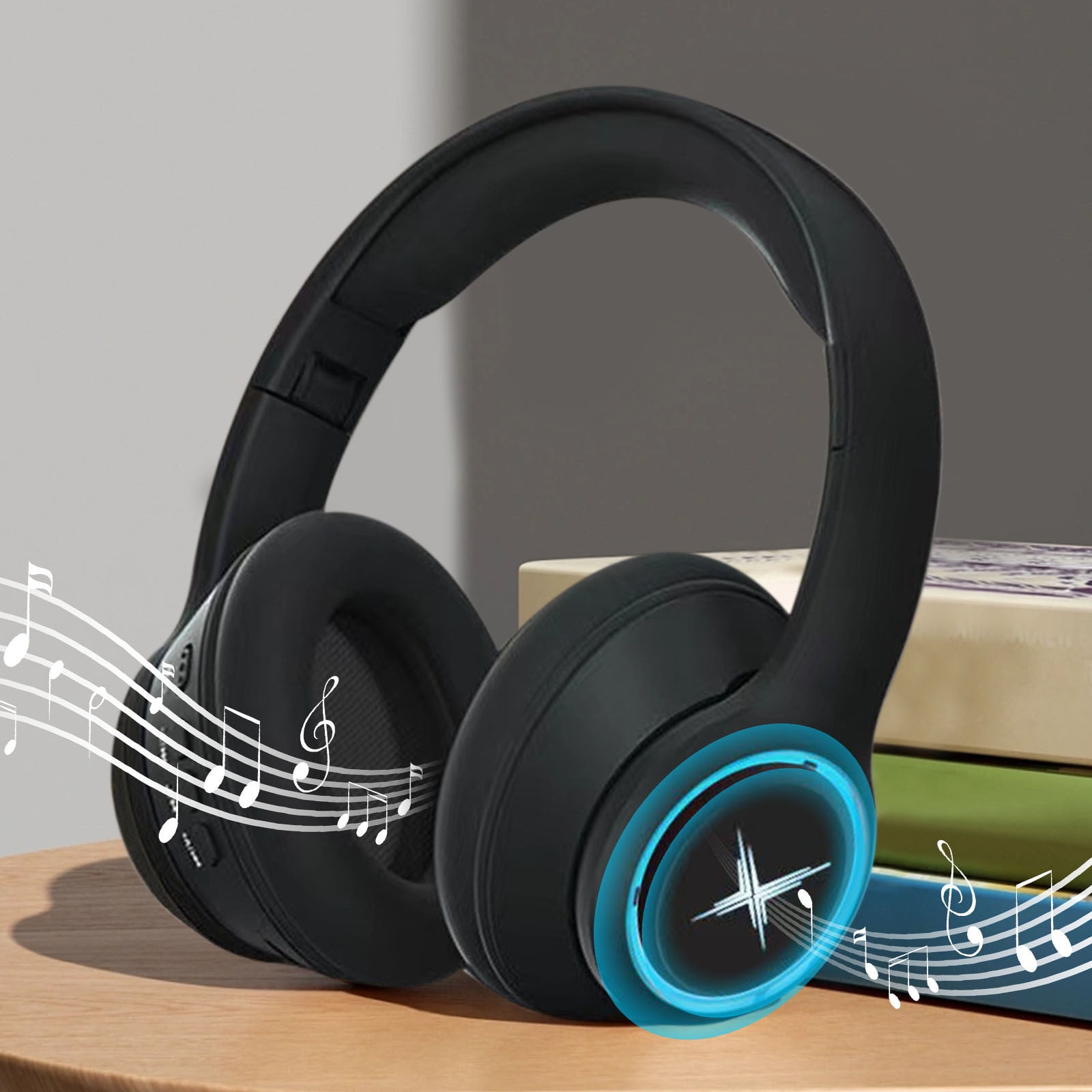 Upgraded Hybrid Active Noise Cancelling Headphones with Transparent Modes,70H Playtime Bluetooth Headphones Wireless Bluetooth with Mic, Deep Bass,3.5MM Cable,Soft-Earpads,Fast Charging - Black