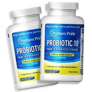 Puritans Pride Probiotic 10 (20 Billion Active Cultures) 120 Capsules (2 PACK)