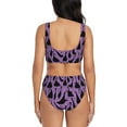 thumbnail image 3 of Kdxio Funny Goose Print Women's 2 Piece High Waisted Wrap Spaghetti Strap Summer Swimsuit Bikini Set-Small, 3 of 7