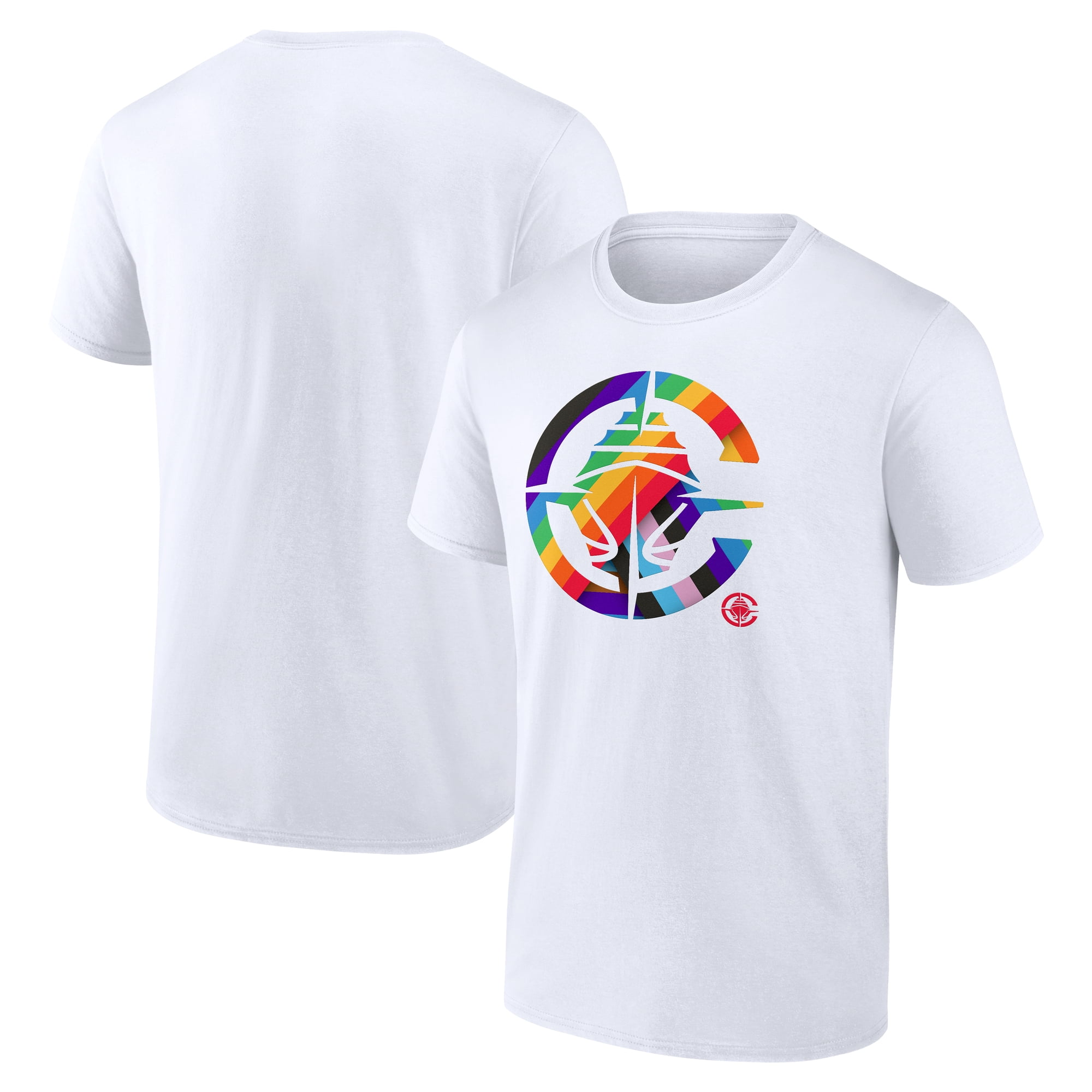 Men's White LA Clippers Team Logo Pride T-Shirt