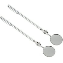 WRITWAA Telescoping Mirror Silver Stainless Steel Car Inspection Tool for Narrow Corners 2Pcs