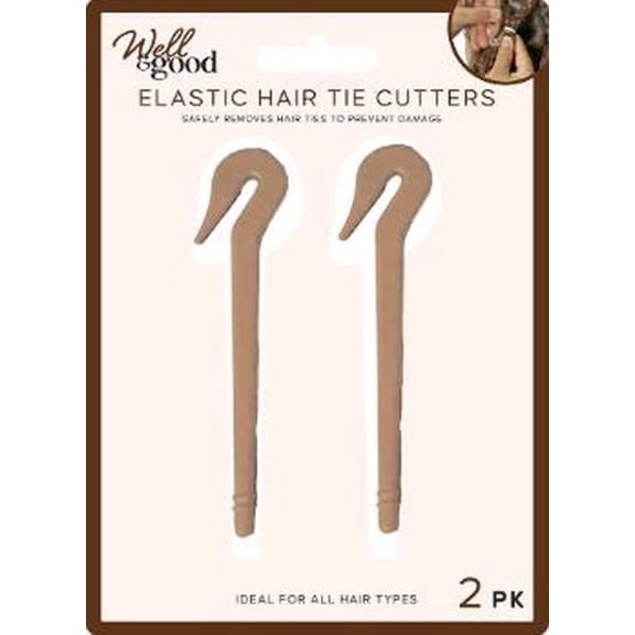 Well & Good Hair Tie Cutters, 2 Pack, Safe Elastic Removal Tool