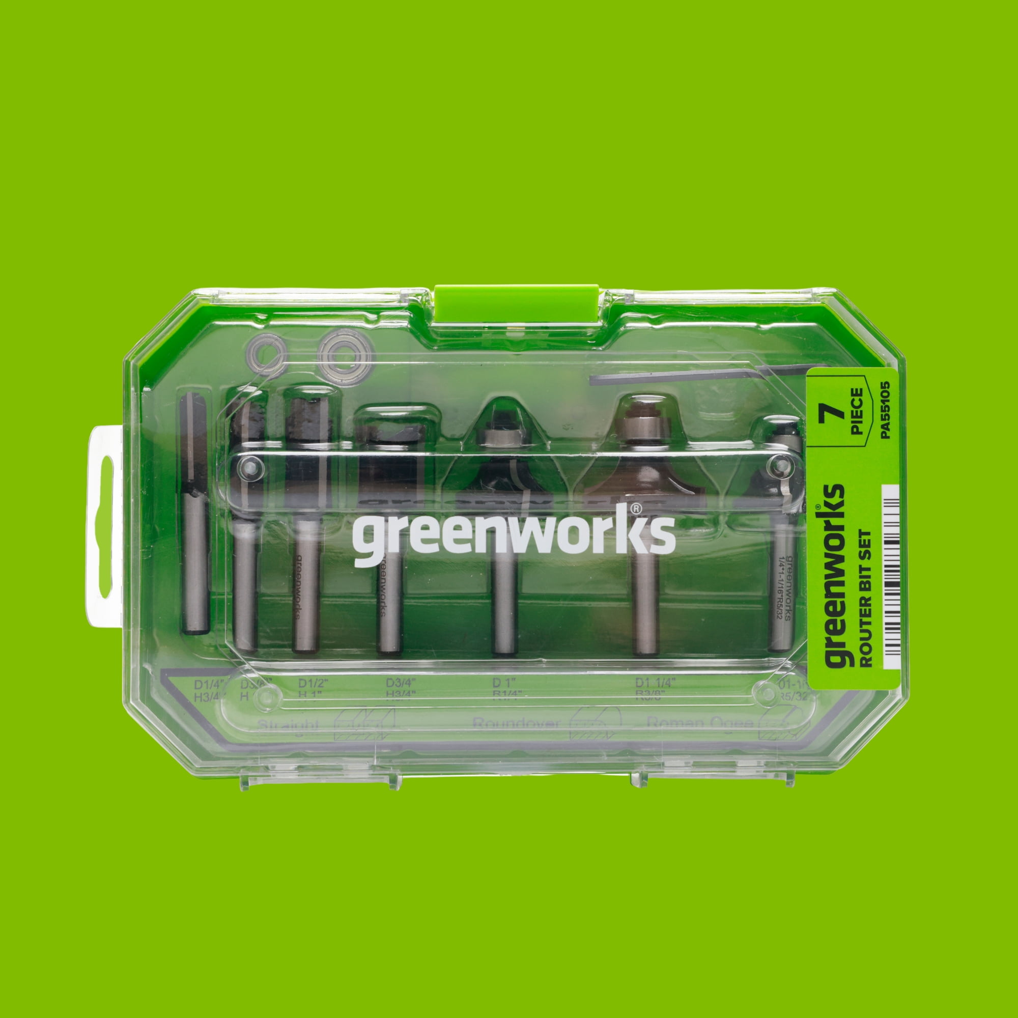 Greenworks 7 Piece Router Bits PA55105A1