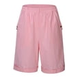 thumbnail image 5 of Comfortable Shorts for Women, Sports Shorts for Women,Women's Casual Shorts Elastic Waist Comfortable Pocket Summer Loose Fit Pure Solid Knee Length, 5 of 8
