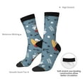 thumbnail image 4 of KLL Surf Shark Print Cool Socks Men's Women's Crew Socks Funny Crazy Novelty Stockings, 4 of 6
