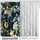 thumbnail image 2 of Cortina de ducha Amaredom negra con estampado floral impermeable 180 x 180 cm, 2 of 7