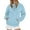 Light Blue, variant on Oversized 1/4 Button Up Hoodies for Women Trendy Long Sleeve Sweatshirts Comfy Hooded Pullover Fall Casual Outfits Cute Tops (Beige,4X-Large)