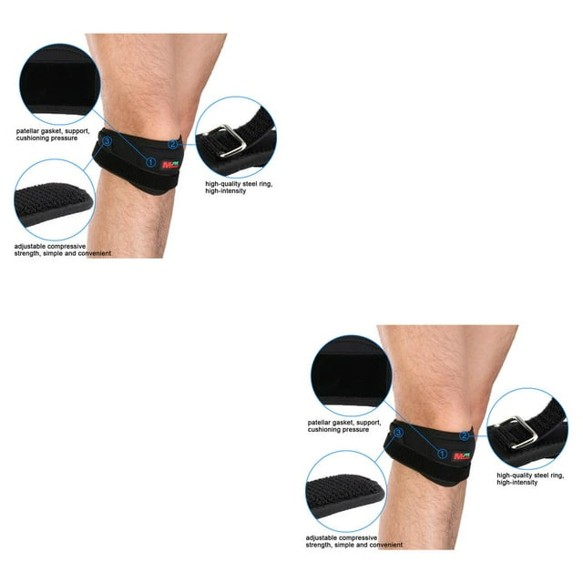 tamizeot Ceinture de Tendon de Sport Réglable Ceinture de Sport pour Rotule Support de Genouillère pour Protection Bandage Accessoires de Sport Nouveau 2ensemble